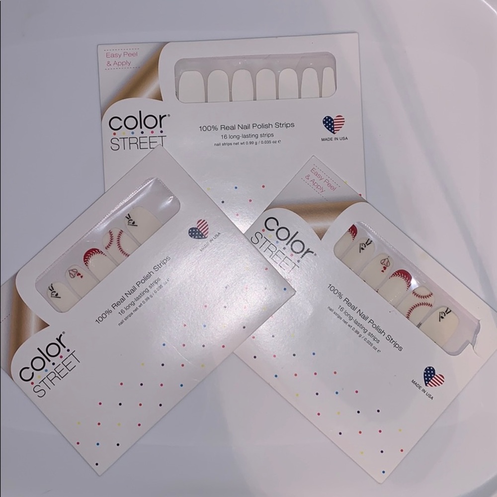 Color Street Softball Nail Sets w/ Blank Nail Set